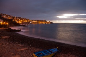 Santa Gruze, Madeira, beim Sonnenaufgang.