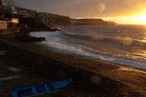 Santa Cruze am Nacht, Madeira.