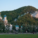 Svyatogorsk Lavra in the sunset