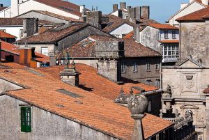 Travel photography: Santiago de Compostela. Roofs over the city