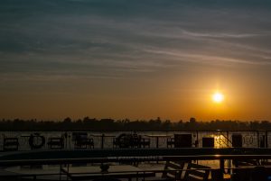 Sonnenaufgang, Nil, Ägypten. Reise Photography