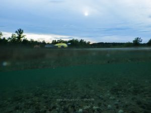 Sommer 2020, Baggersee. Mit Unterwasserkamera fotografieren