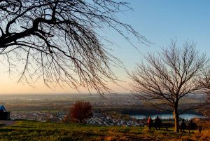 Dämmerung am Michaelsberg, Untergrombach-Bruchsal. Deutschland, Europa. Landschaftsfotografie