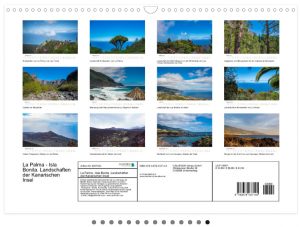 Kalender La Palma-Landschaften der Kanarischen Insel
