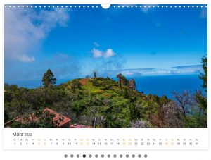 Kalender La Palma-Landschaften der Kanarischen Insel