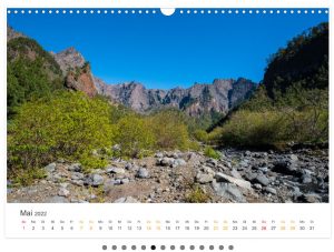 Kalender La Palma-Landschaften der Kanarischen Insel