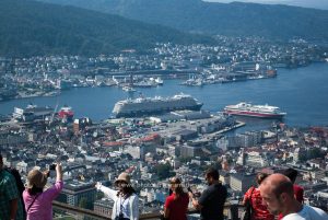 Bergen. Norwegen, Sommerreise. Städte und Landschaften der Natur