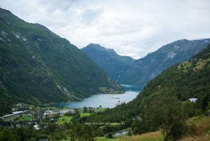Geirangerfjord. Norwegen, Sommerreise. Städte und Landschaften der Natur