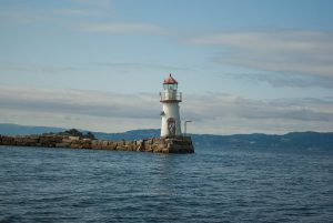 Trondheim. Norwegen, Sommerreise. Städte und Landschaften der Natur