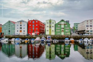 Trondheim, Norwegen, Sommerreise. Städte und Landschaften der Natur