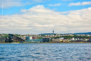 Trondheim, Norwegen, Sommerreise. Städte und Landschaften der Natur