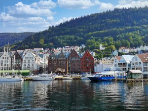 Bergen. Norwegen, Sommerreise. Städte und Landschaften