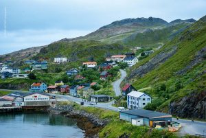 Honningsvag. Norwegen, Sommerreise. Städte und Landschaften