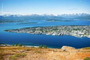Tromso, Norwegen, Sommerreise. Städte und Landschaften der Natur
