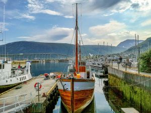 Tromso, Norwegen, Sommerreise. Städte und Landschaften der Natur