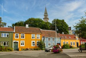 Trondheim, Norwegen, Sommerreise. Städte und Landschaften der Natur